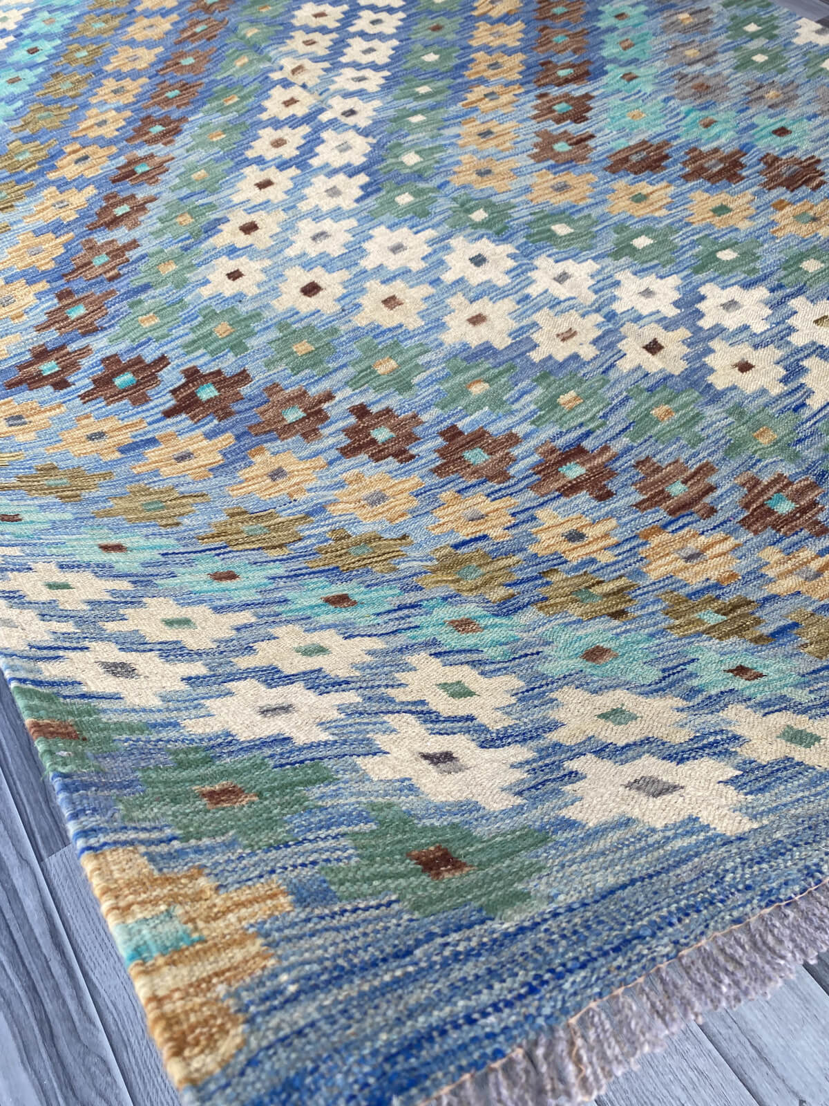 Handmade Flat Weave Kilim Rug ( 238 cm x 167 cm ) SK#1113