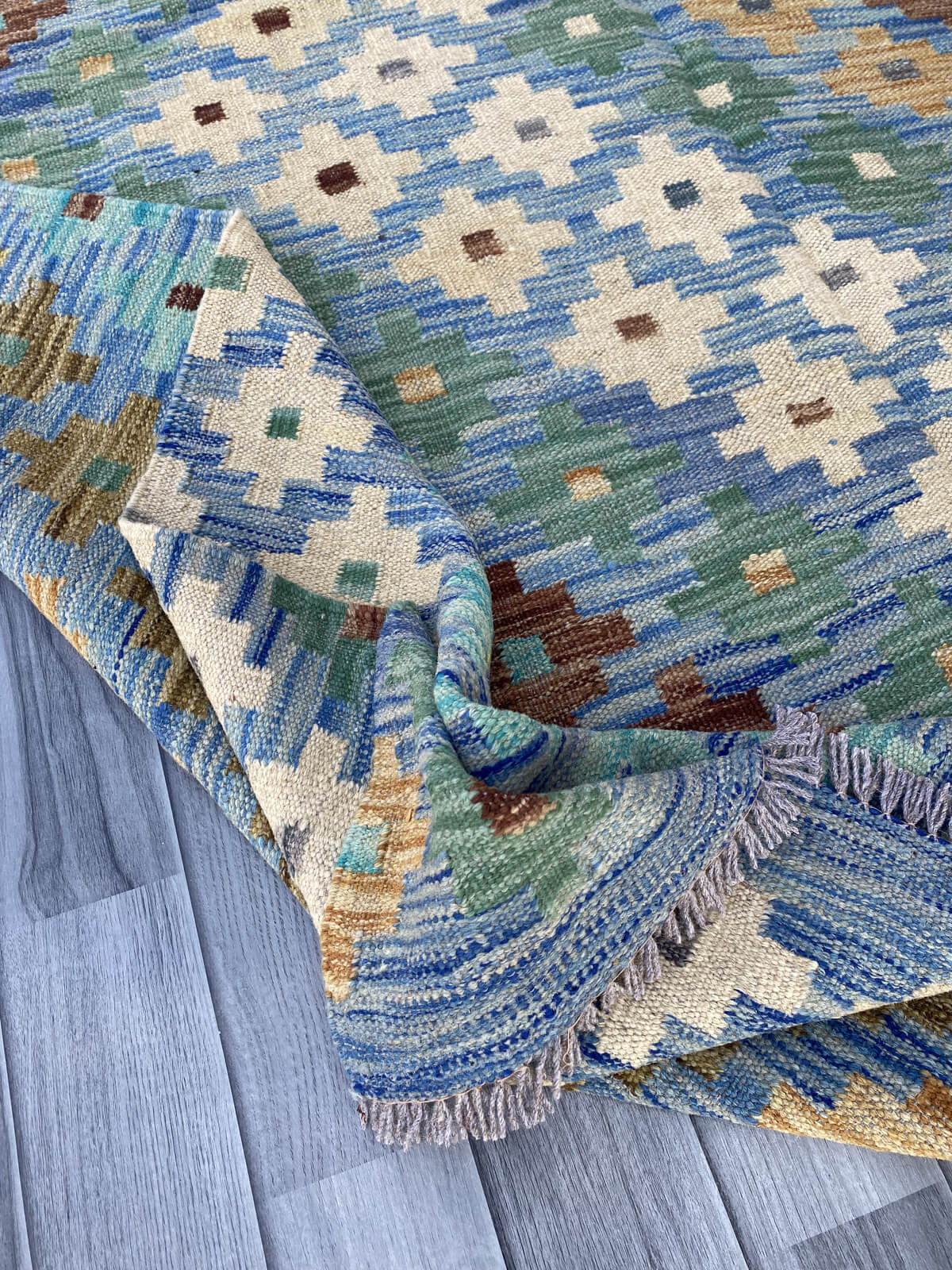 Handmade Flat Weave Kilim Rug ( 238 cm x 167 cm ) SK#1113