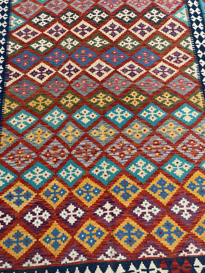 Handmade Afghan Chobi Kilim Rug 310x202 cm KAS#761