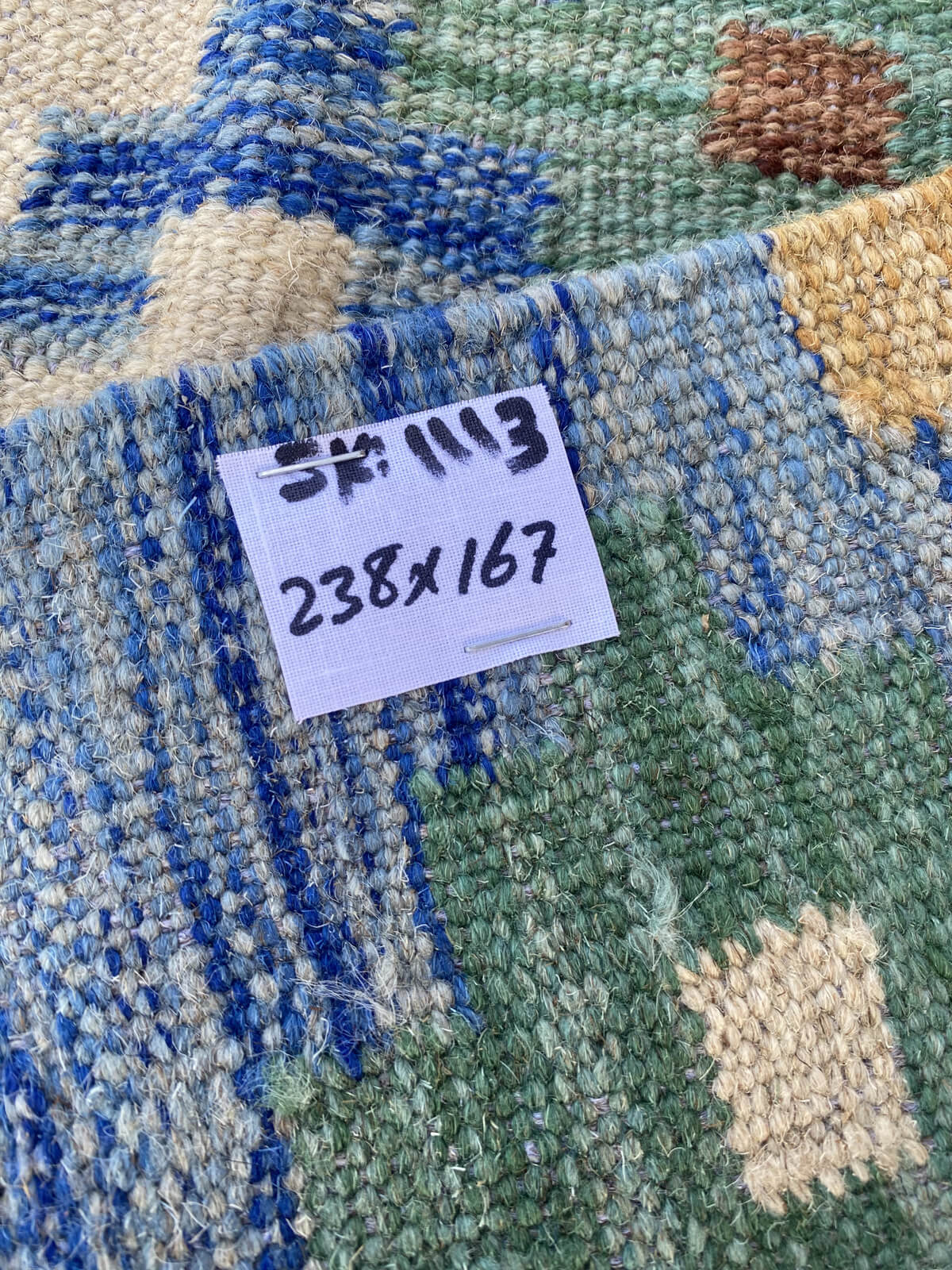 Handmade Flat Weave Kilim Rug  238 cm x 167 cm  SK#1113