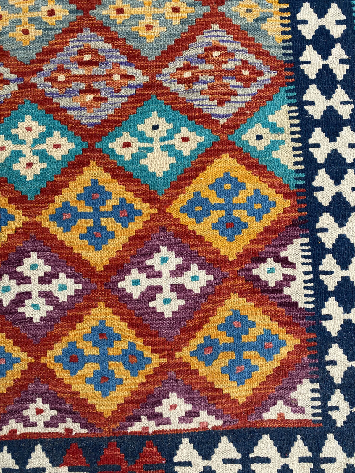 Handmade Afghan Chobi Kilim Rug 310x202 cm KAS#761