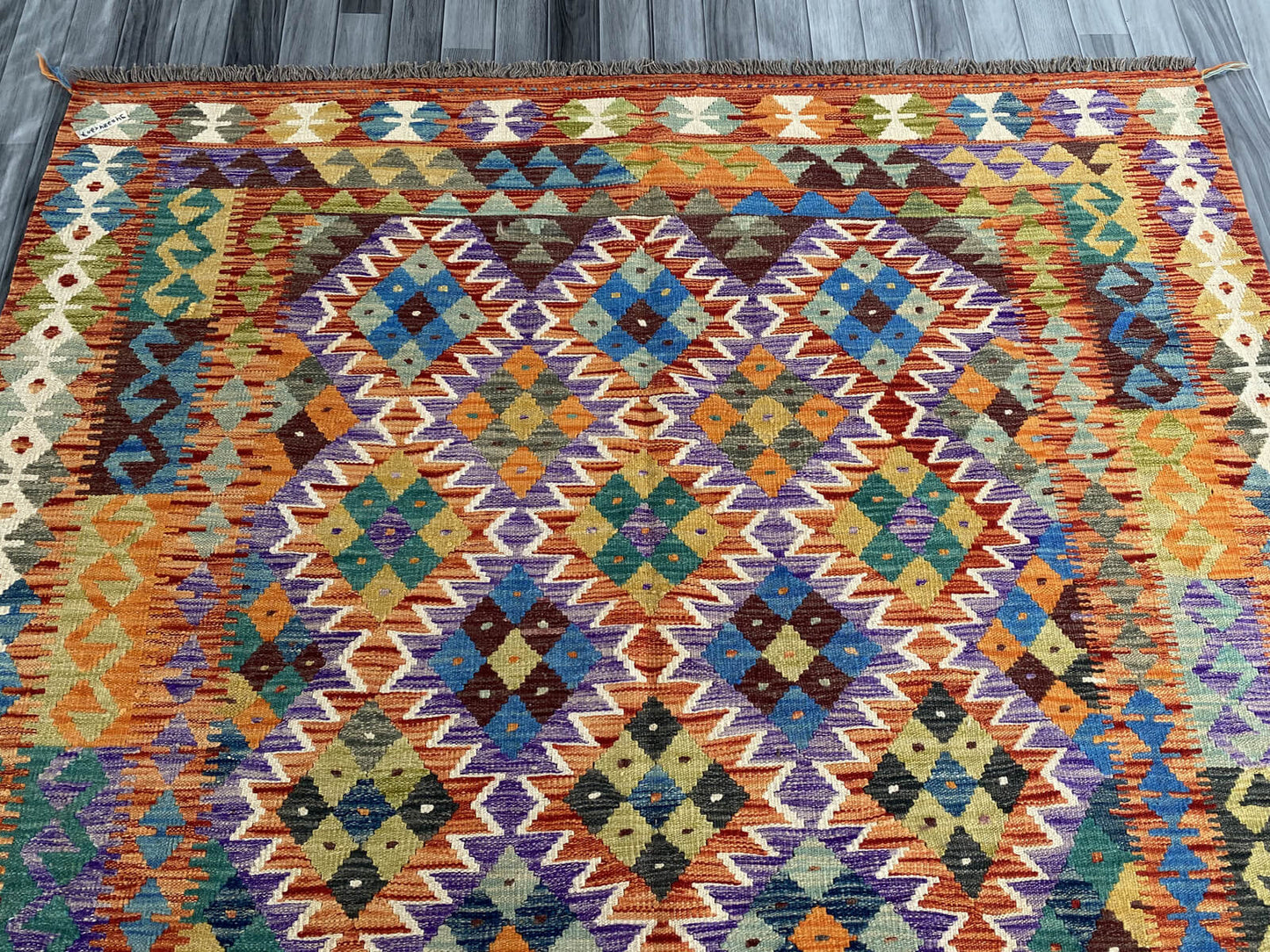 Handmade Afghan Chobi Kilim Rug 284x207 cm KAS#762