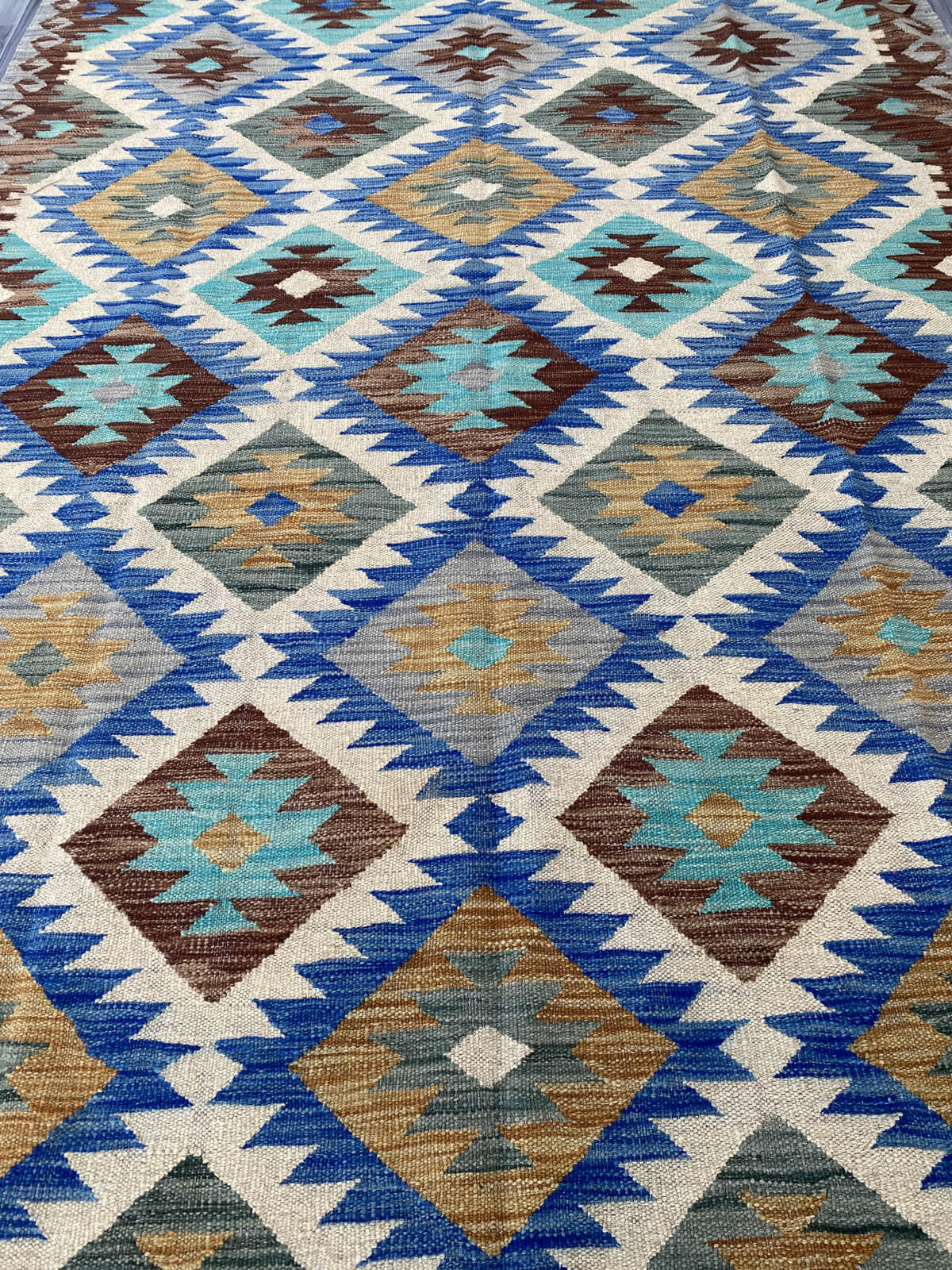 Handmade Flat Weave Kilim Rug ( 242 cm x 156 cm ) SK#1114