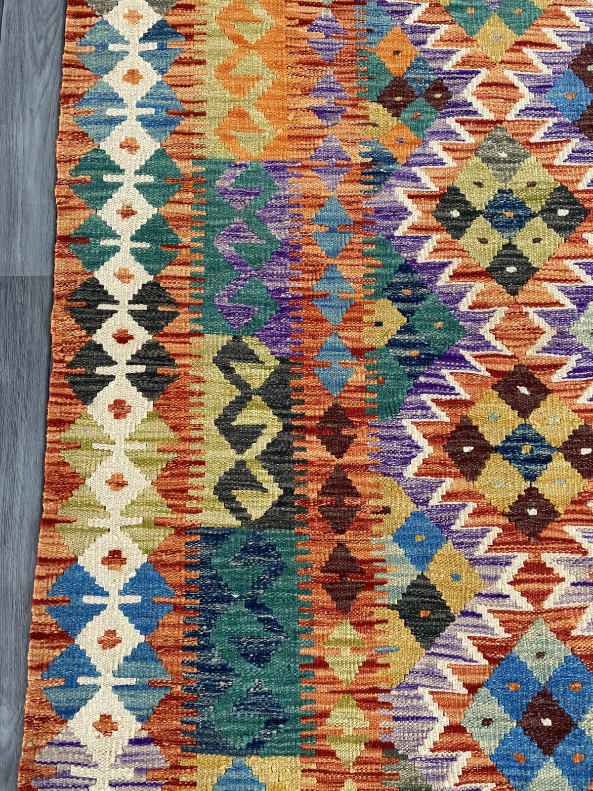 Handmade Afghan Chobi Kilim Rug 284x207 cm KAS#762