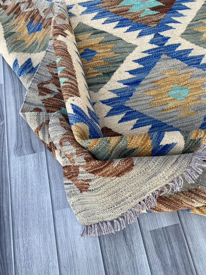 Handmade Flat Weave Kilim Rug ( 242 cm x 156 cm ) SK#1114