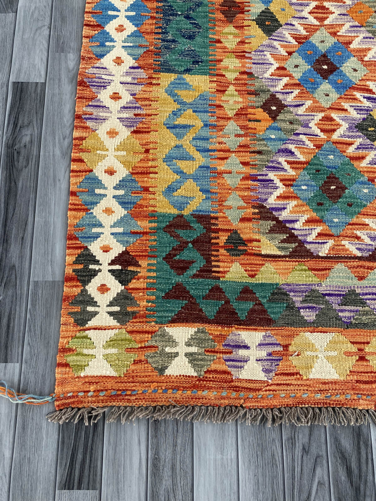 Handmade Afghan Chobi Kilim Rug 284x207 cm KAS#762