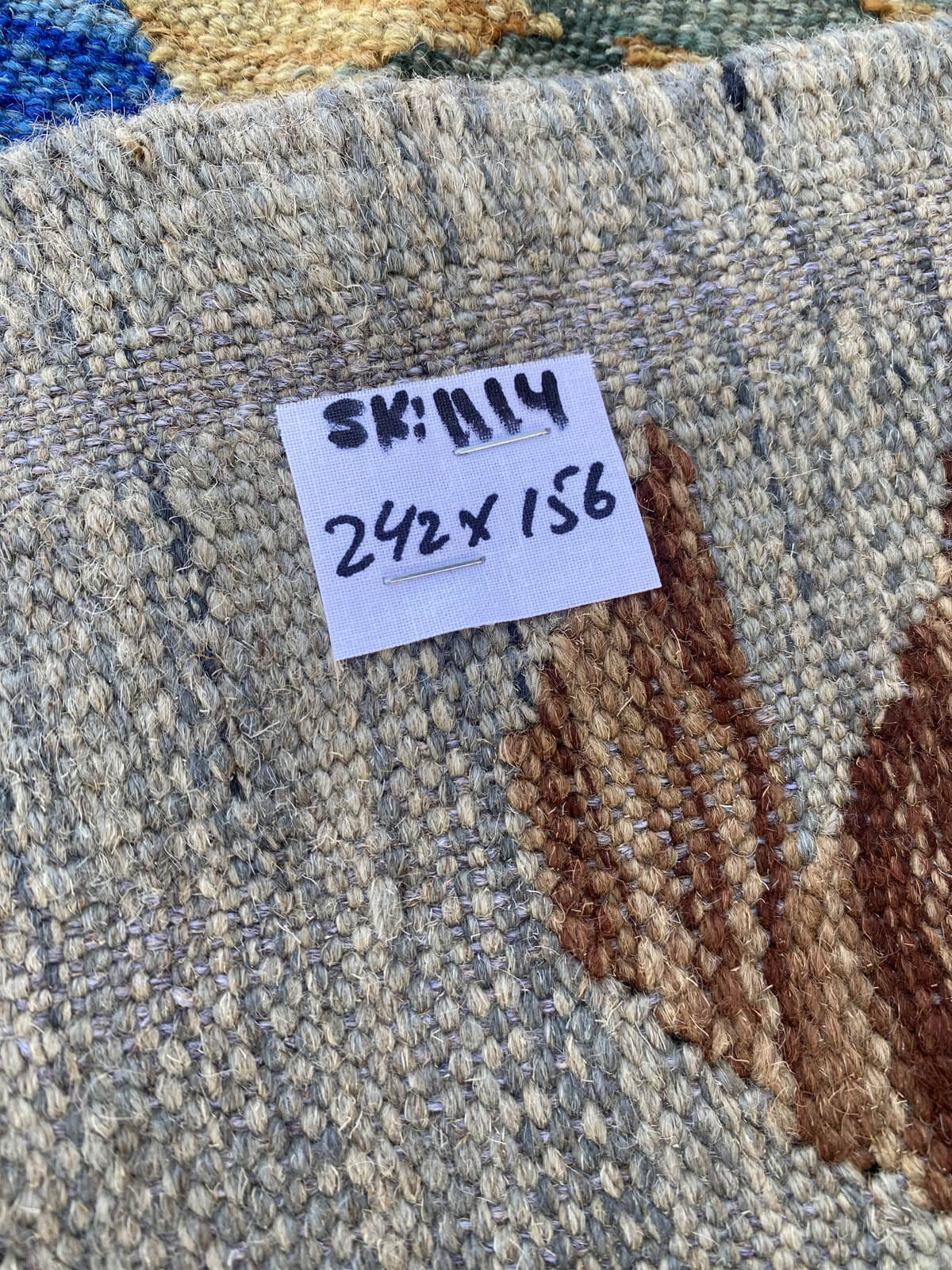 Handmade Flat Weave Kilim Rug  242 cm x 156 cm  SK#1114