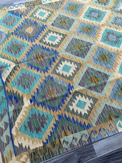 Handmade Flat Weave Kilim Rug ( 249 cm x 173 cm ) SK#1116