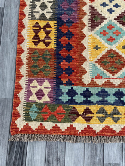 Handmade Afghan Chobi Kilim Rug 294x204 cm KAS#764