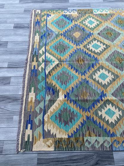 Handmade Flat Weave Kilim Rug ( 249 cm x 173 cm ) SK#1116