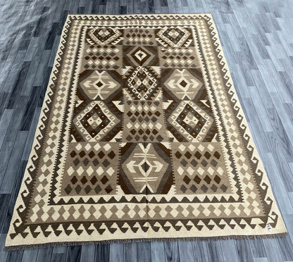 Handmade Afghan Chobi Kilim Rug 294x198 cm KAS#765