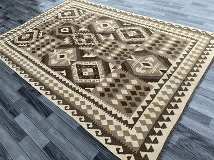 Handmade Afghan Chobi Kilim Rug 294x198 cm KAS#765