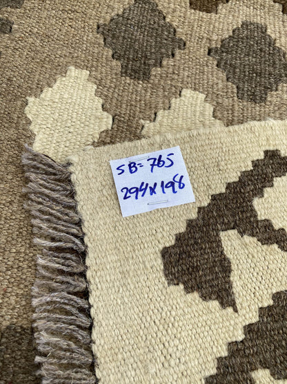 Handmade Afghan Chobi Kilim Rug 294x198 cm KAS#765