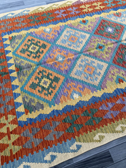 Handmade Flat Weave Kilim Rug 253 cm x 173 cm  SK#1117