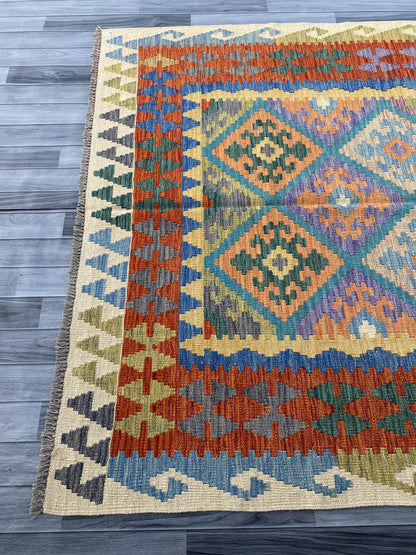 Handmade Flat Weave Kilim Rug 253 cm x 173 cm  SK#1117