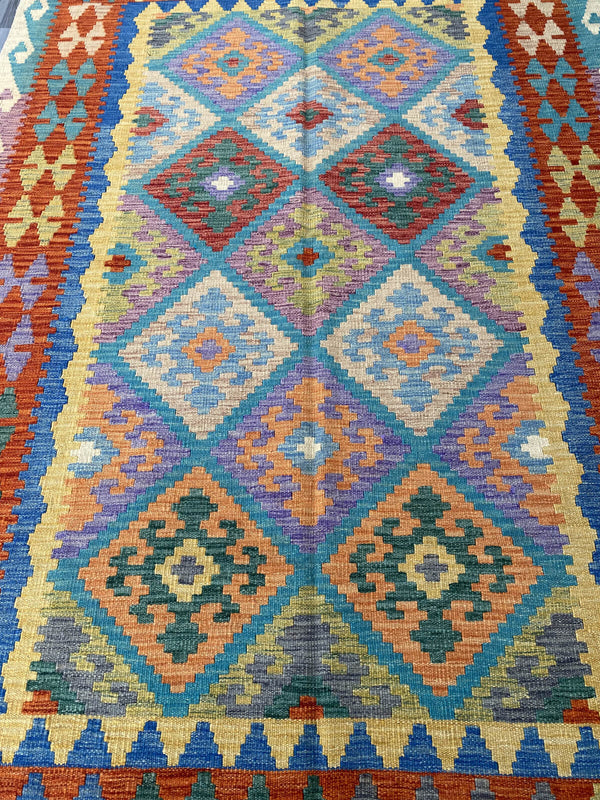 Handmade Flat Weave Kilim Rug 253 cm x 173 cm  SK#1117