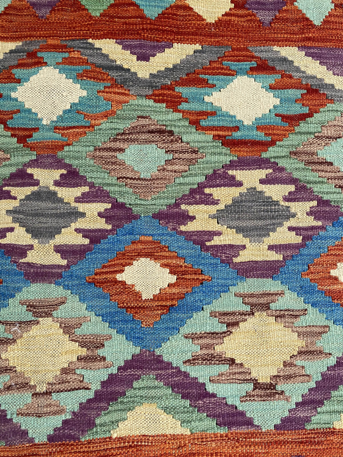 Handmade Afghan Chobi Kilim Rug 90x81 cm KAS#767