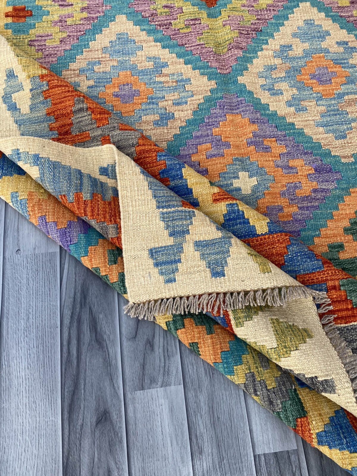 Handmade Flat Weave Kilim Rug 253 cm x 173 cm  SK#1117