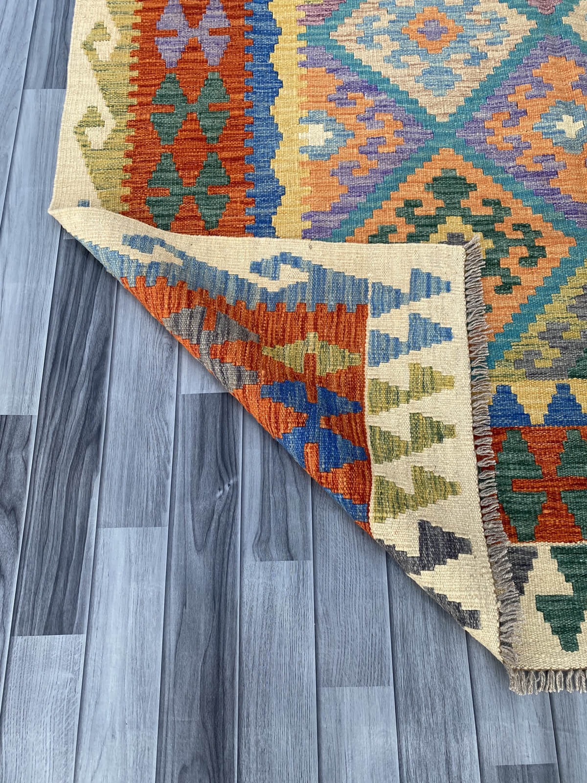 Handmade Flat Weave Kilim Rug 253 cm x 173 cm  SK#1117