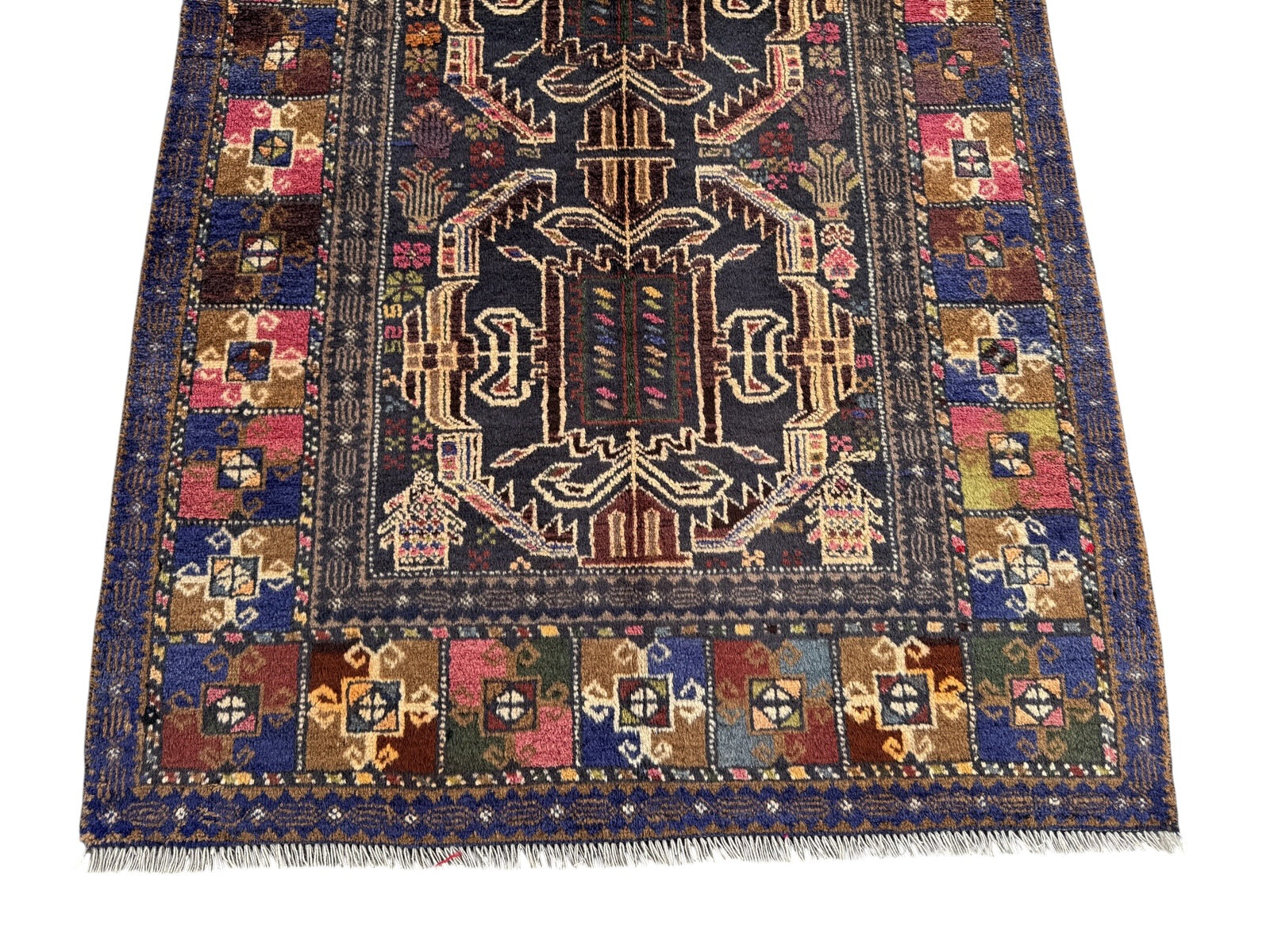 Handmade Traditional Afghan Balochi Rug  217 CM x 106 CM SK#1475