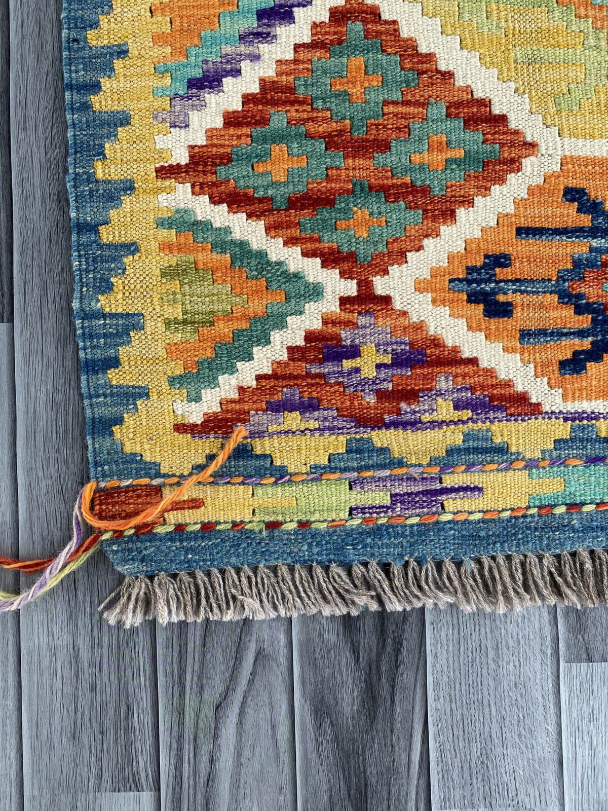 Handmade Afghan Chobi Kilim Rug 120x80 cm KAS#768