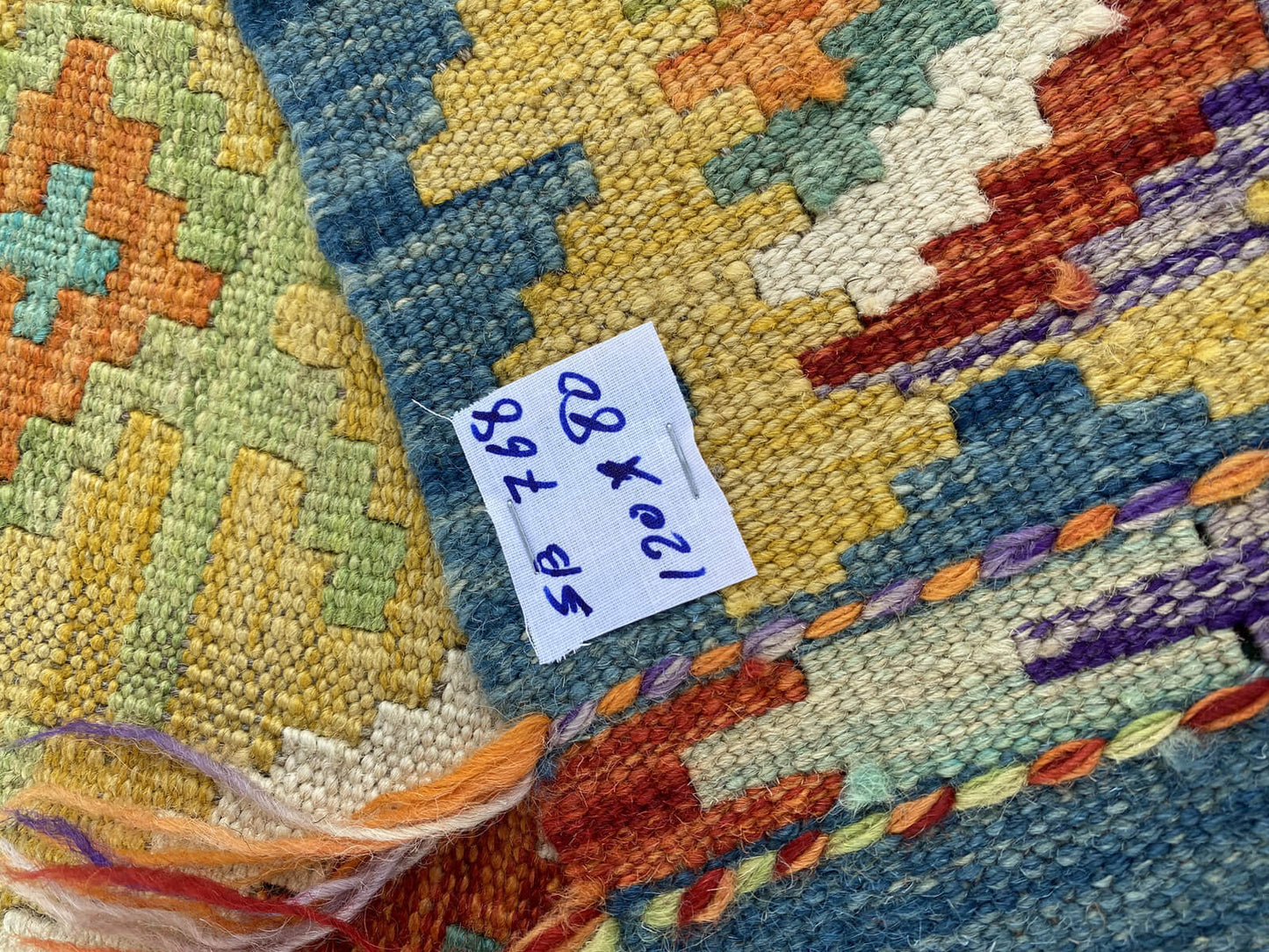 Handmade Afghan Chobi Kilim Rug 120x80 cm KAS#768
