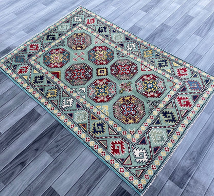 Handmade Traditional Kazak Rug  151  CM x 105 CM ( SS#114)