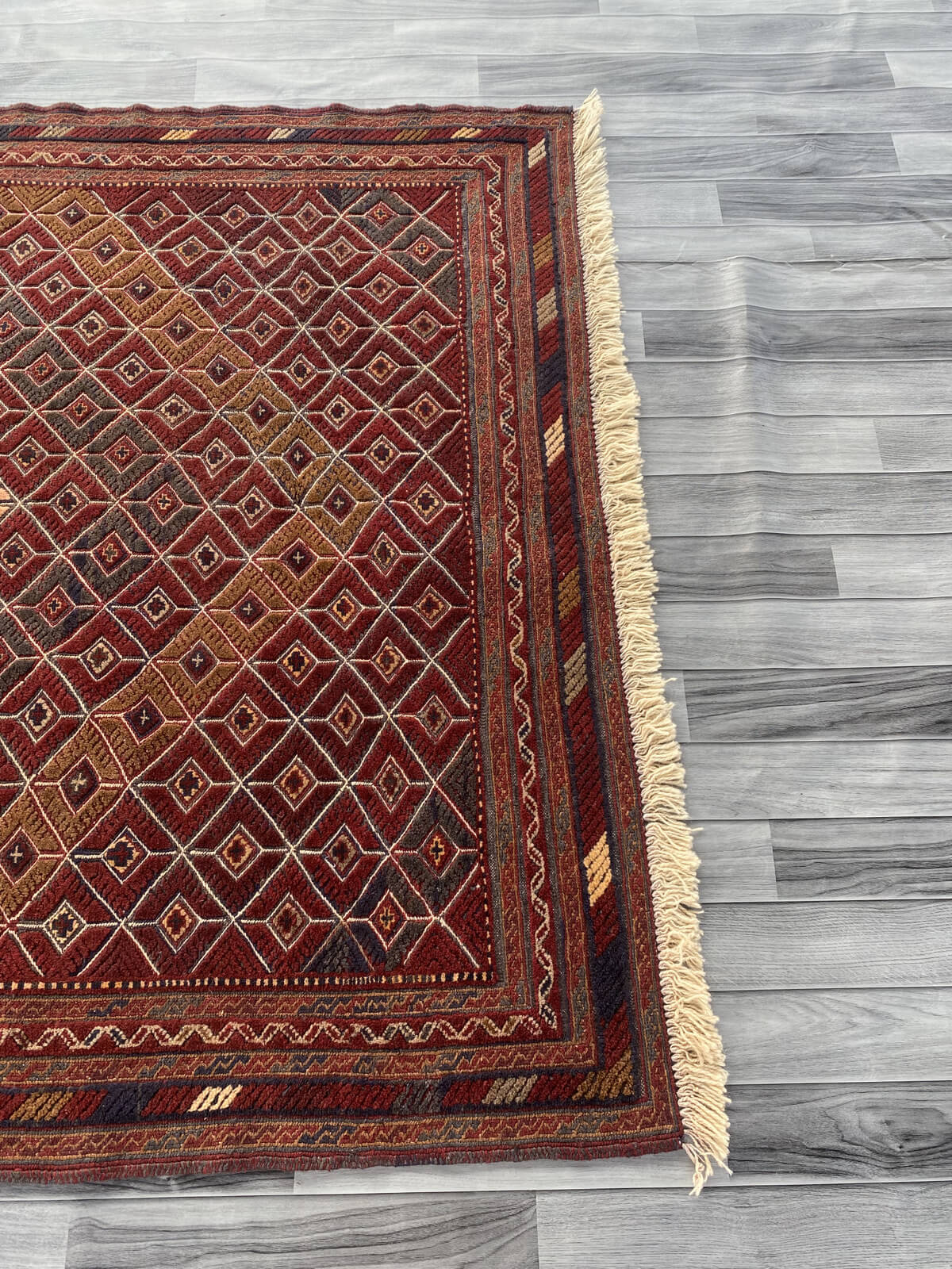 Handmade Afghan Tribal Meshwani Rug 177x162 cm KAS#769