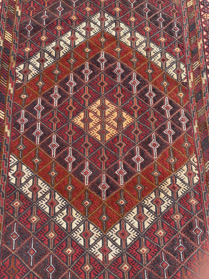 Handmade Afghan Tribal Meshwani Rug 195x145 cm KAS#770