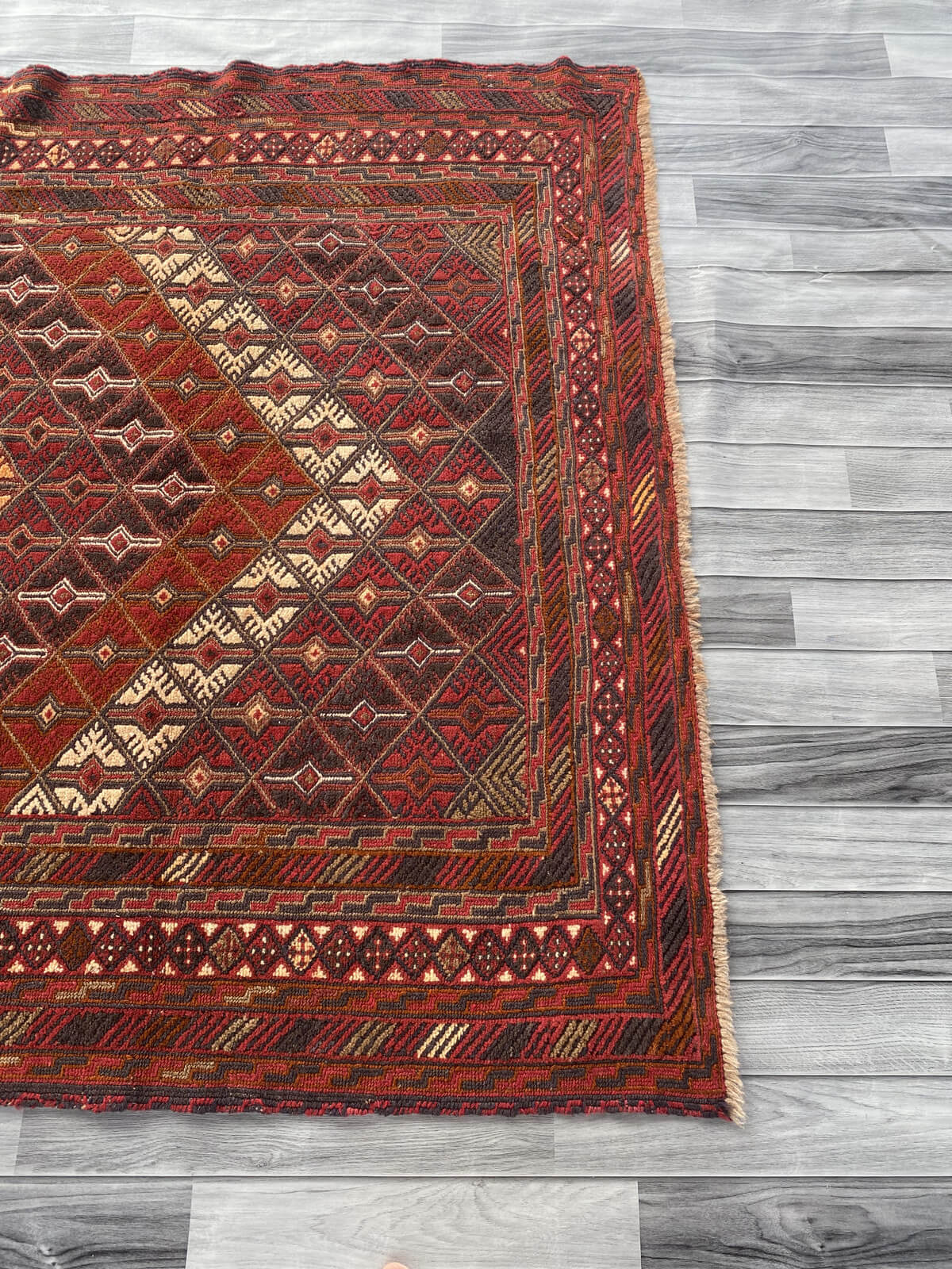 Handmade Afghan Tribal Meshwani Rug 195x145 cm KAS#770