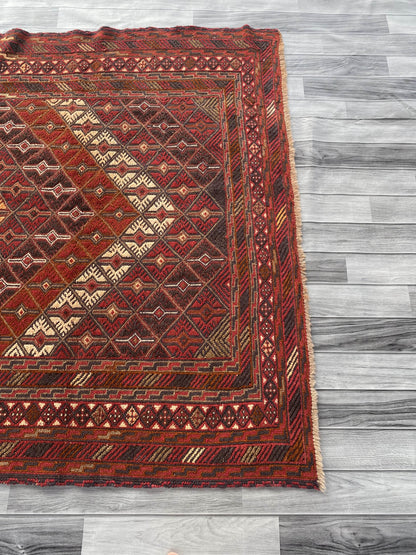 Handmade Afghan Tribal Meshwani Rug 195x145 cm KAS#770