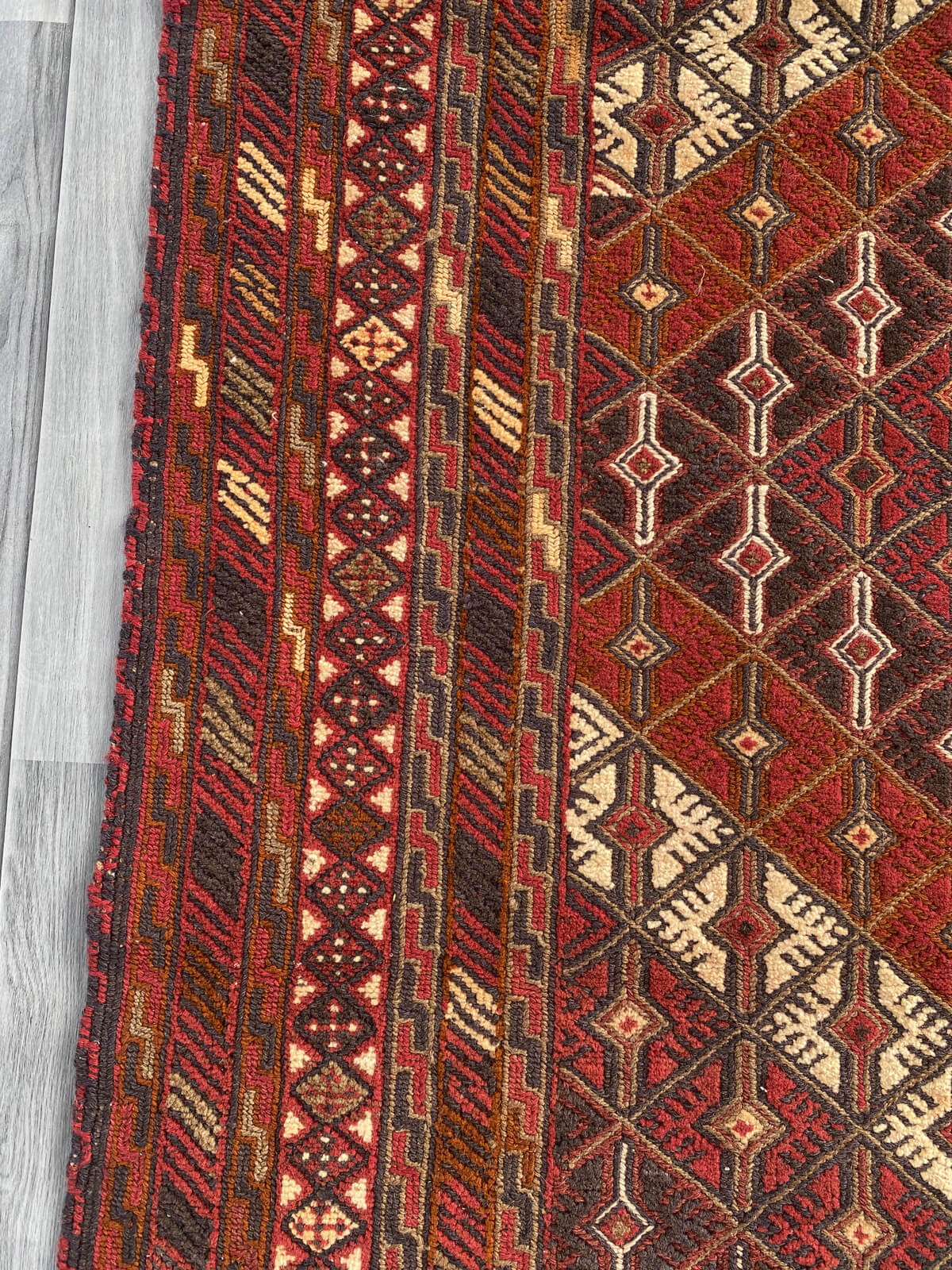 Handmade Afghan Tribal Meshwani Rug 195x145 cm KAS#770