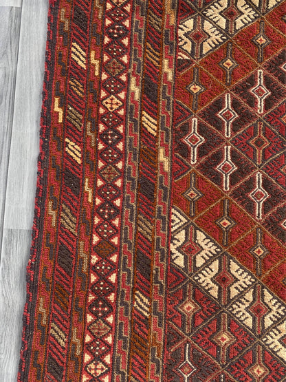 Handmade Afghan Tribal Meshwani Rug 195x145 cm KAS#770
