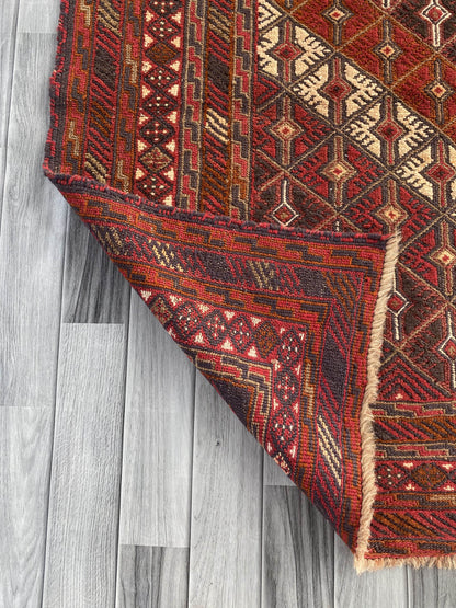 Handmade Afghan Tribal Meshwani Rug 195x145 cm KAS#770