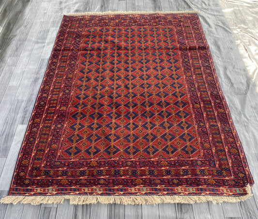 Handmade Afghan Tribal Meshwani Rug 190x148 cm KAS#771