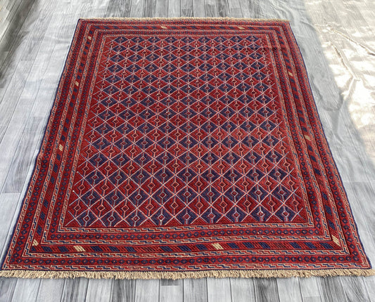 Handmade Afghan Tribal Meshwani Rug 185x160 cm KAS#772
