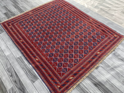 Handmade Afghan Tribal Meshwani Rug 185x160 cm KAS#772