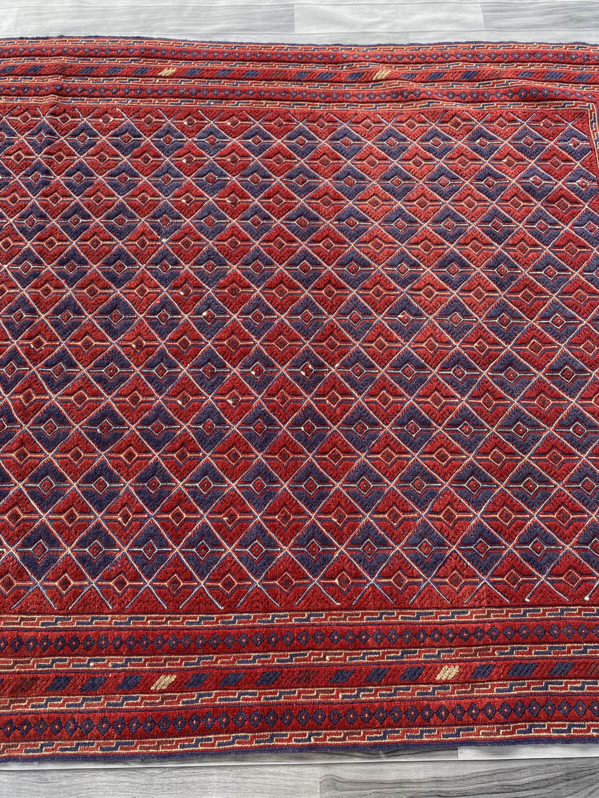 Handmade Afghan Tribal Meshwani Rug 185x160 cm KAS#772