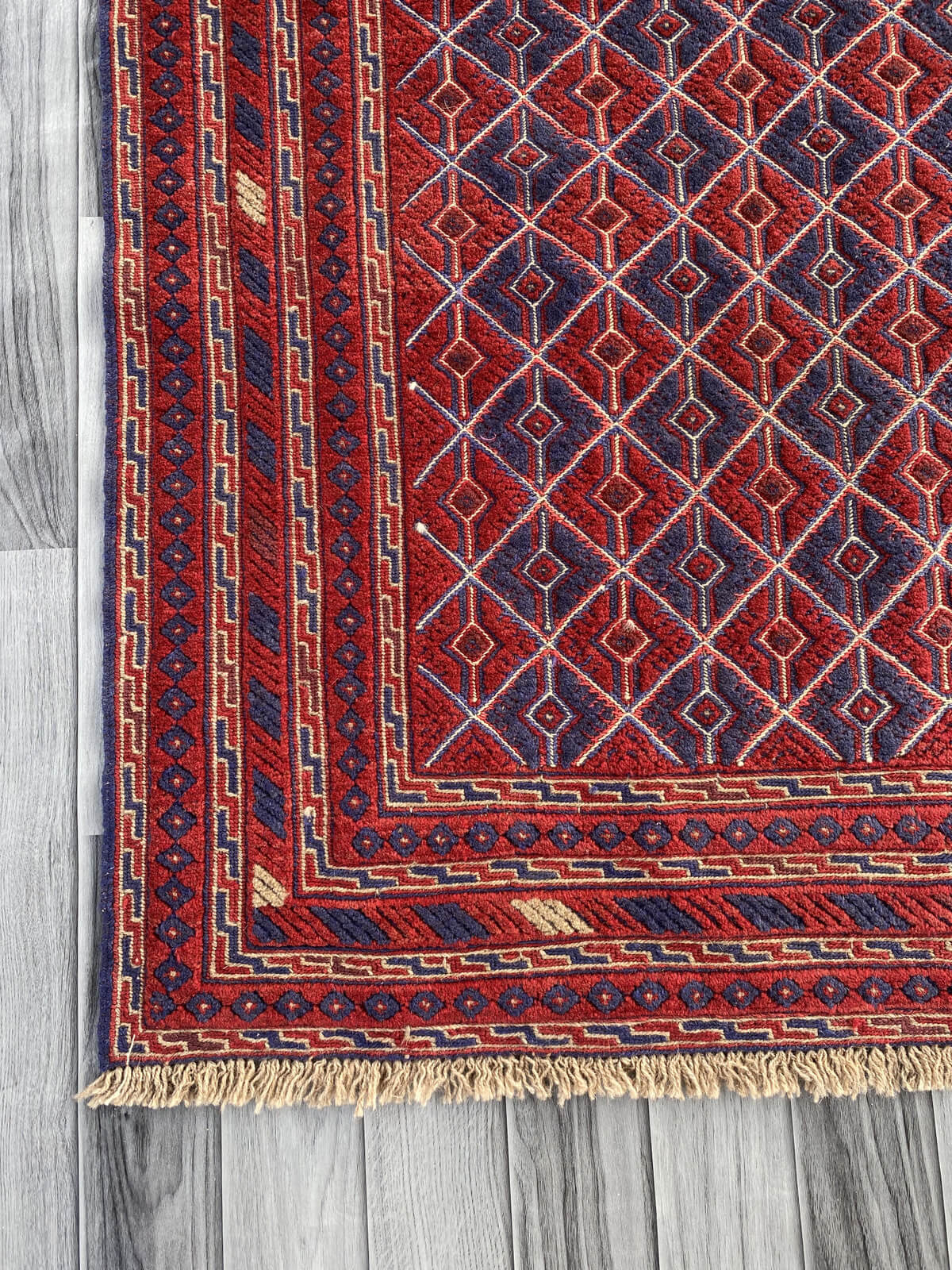 Handmade Afghan Tribal Meshwani Rug 185x160 cm KAS#772