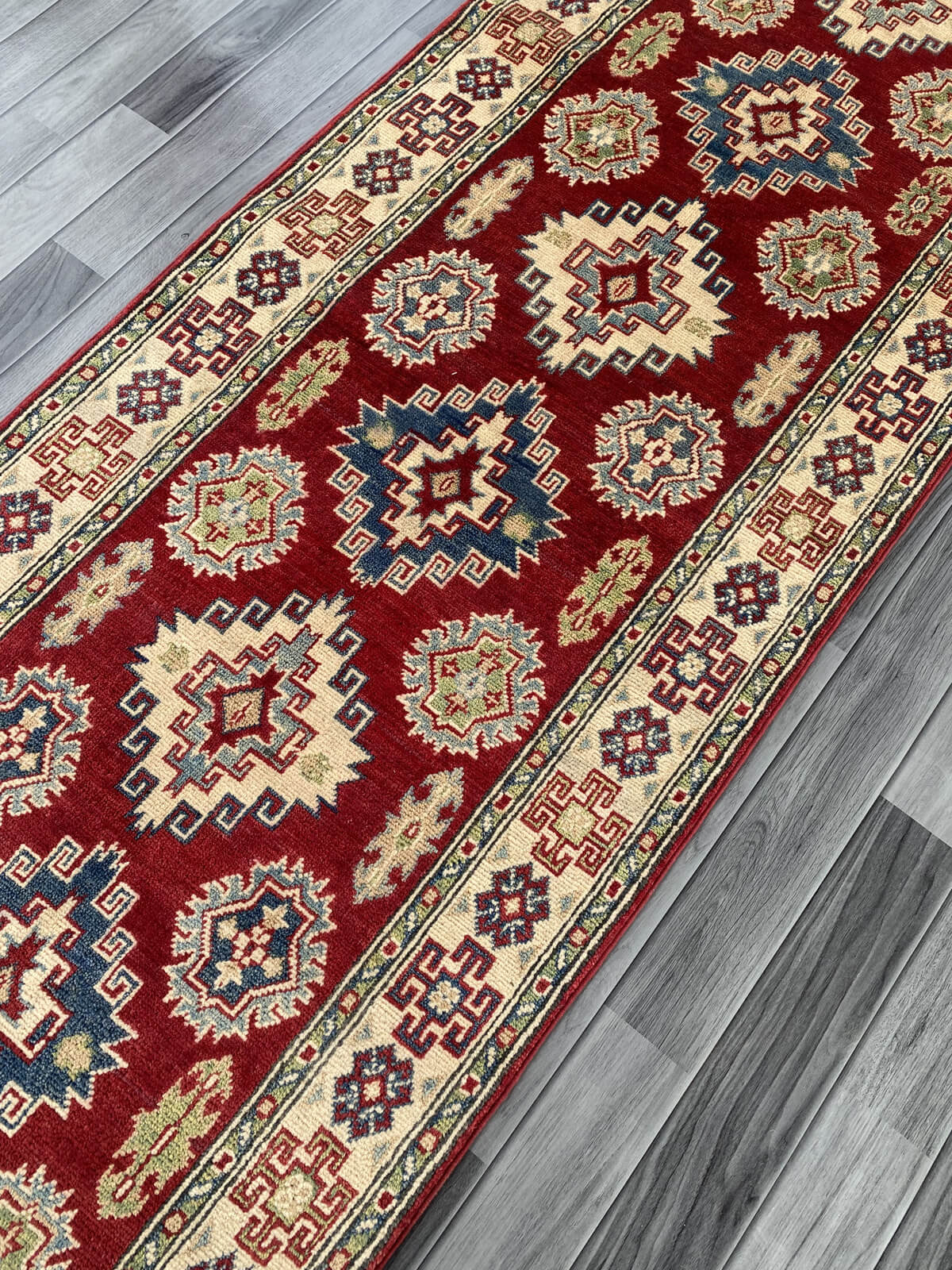 Handmade Traditional Kazak Runner Rug 400 cm x 86 cm SK#1122