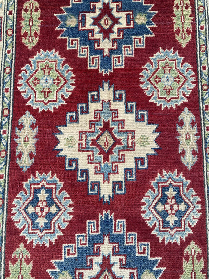 Handmade Traditional Kazak Runner Rug 400 cm x 86 cm SK#1122