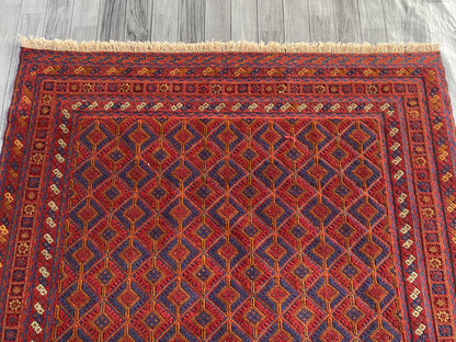Handmade Afghan Tribal Meshwani Rug 195x155 cm KAS#774