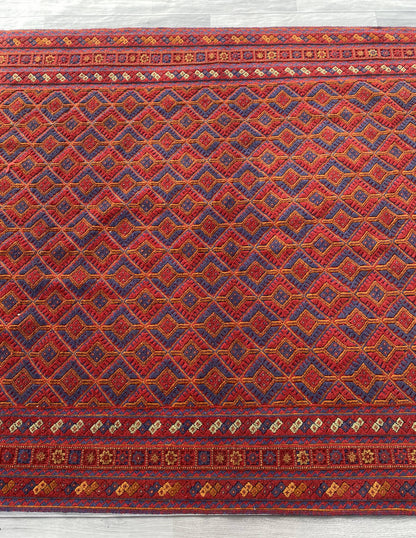Handmade Afghan Tribal Meshwani Rug 195x155 cm KAS#774