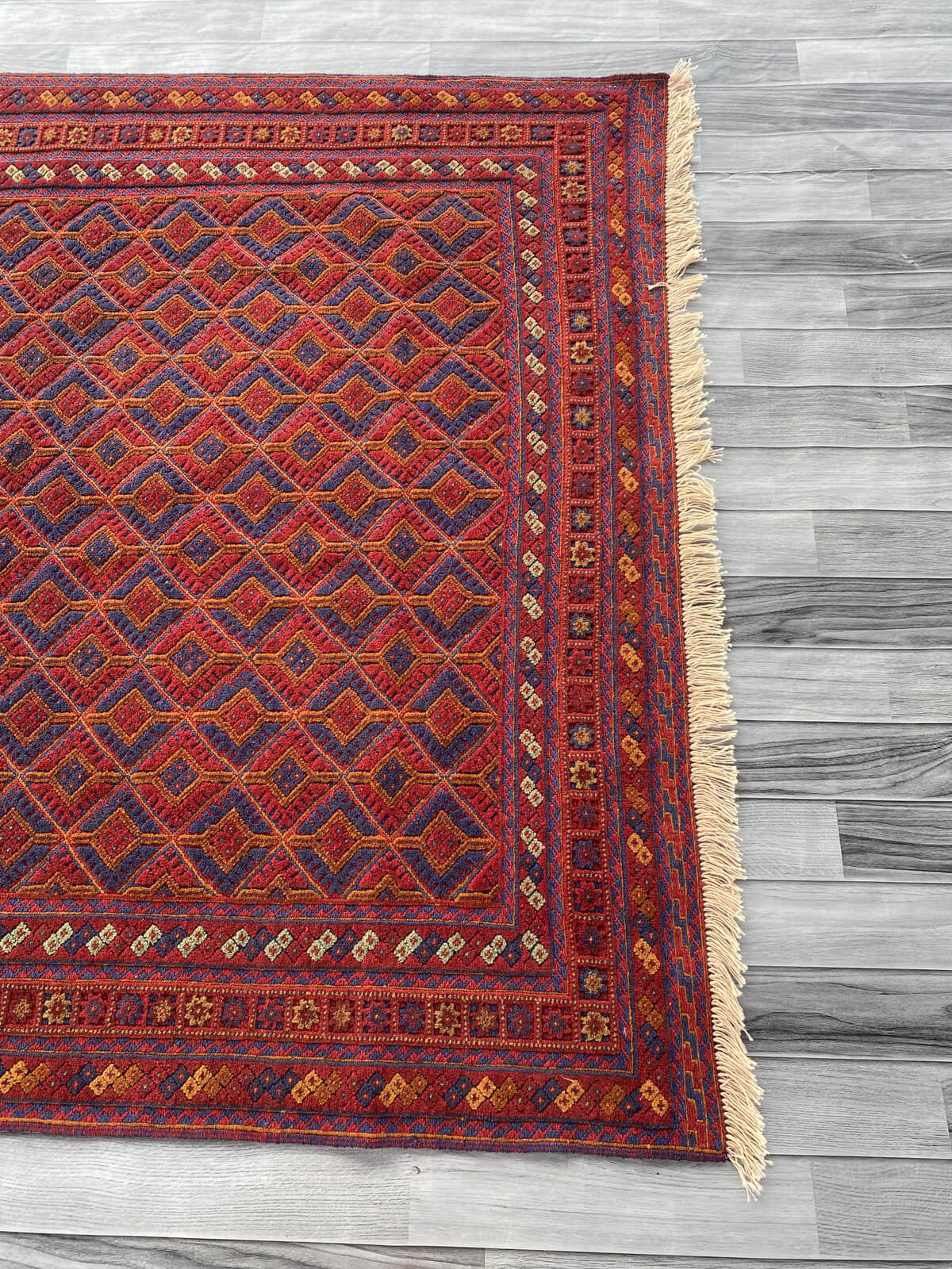 Handmade Afghan Tribal Meshwani Rug 195x155 cm KAS#774