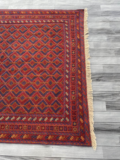 Handmade Afghan Tribal Meshwani Rug 195x155 cm KAS#774