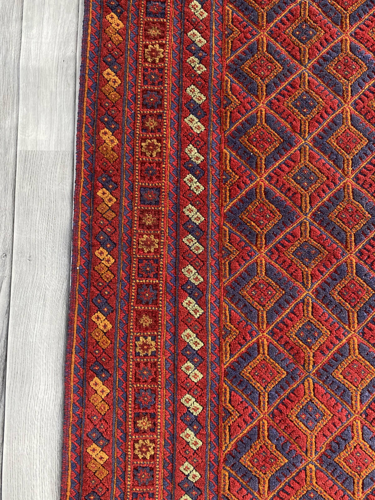 Handmade Afghan Tribal Meshwani Rug 195x155 cm KAS#774