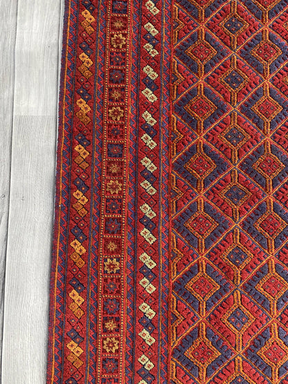 Handmade Afghan Tribal Meshwani Rug 195x155 cm KAS#774