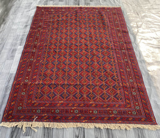 Handmade Afghan Tribal Meshwani Rug 204x152 cm KAS#775