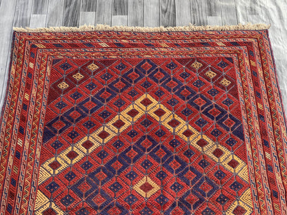 Handmade Afghan Tribal Meshwani Rug 190x158 cm KAS#776