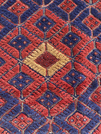 Handmade Afghan Tribal Meshwani Rug 190x158 cm KAS#776